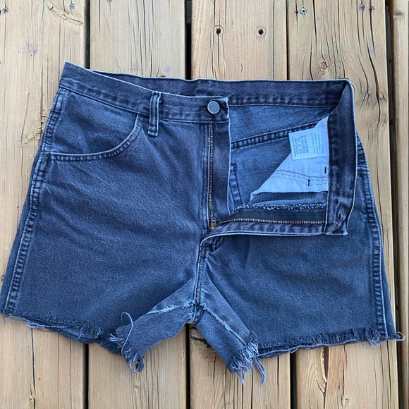 RUSTLER Distressed Black Denim Cutoff Shorts - Picture 3 of 5